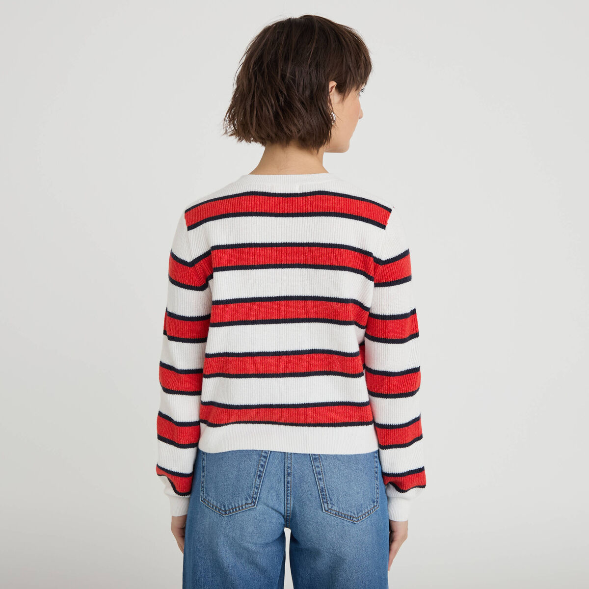 Gilet manches longues blanc femme