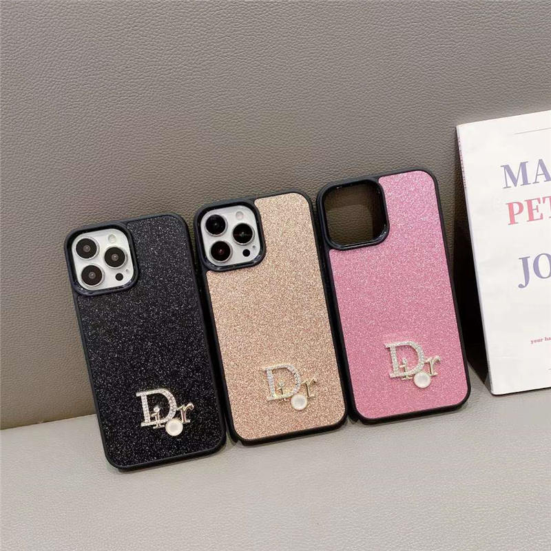 dior風 スマホケース iphone17/17pro キラキラ ディオール iphone16/15/14 携帯ケース 女子 可愛い アイフォン13pro max/12ケース ラメ グリッター