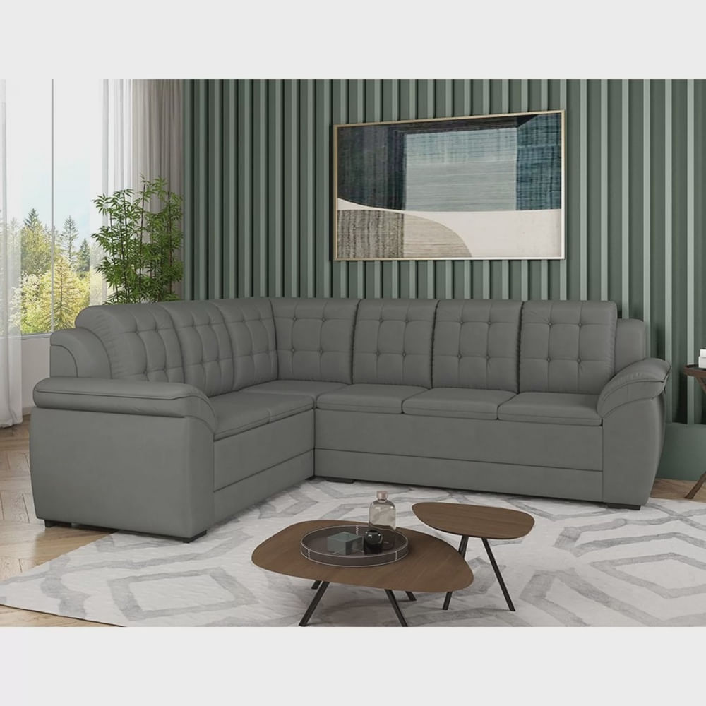 Sofá de Canto para Sala de Estar 05 Lugares Londres em Promoção | Ofertas na Americanas