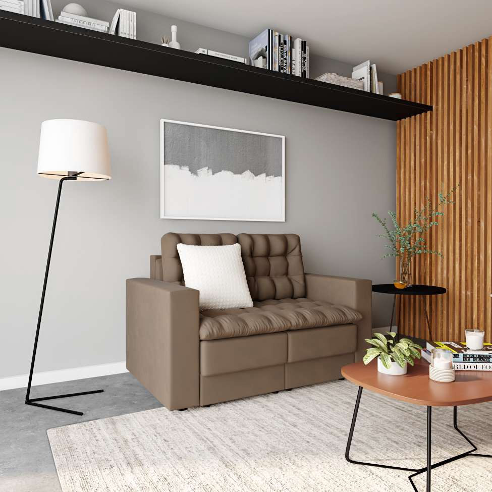 Sofá 2 Lugares Retrátil Kiel Suede Bege 140 cm em Promoção | Ofertas na Americanas