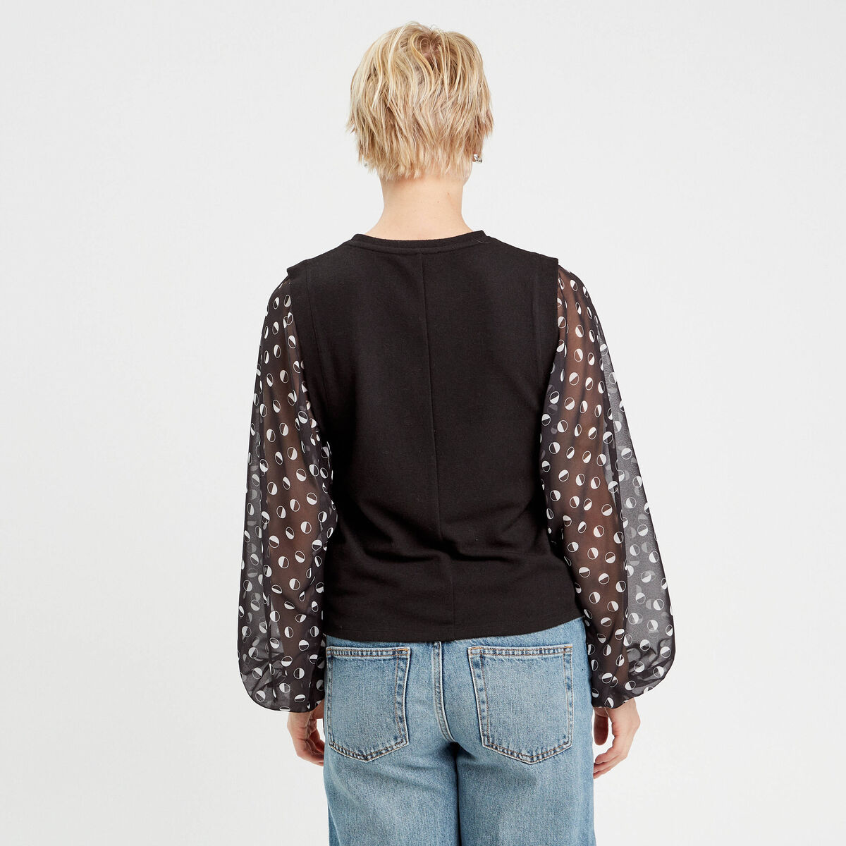 T-shirt manches longues noir femme