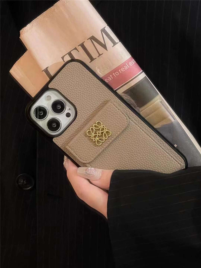 iphone17/17proケース ブランド カード収納 loewe アイフォン16/15pro カバー ペア 大人 スマホケース 14/13 カップル iphone12pro/11 ケース 韓国風