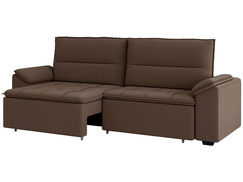 Sofá Retrátil Reclinável 5 Lugares Veludo Panamá Besthouse