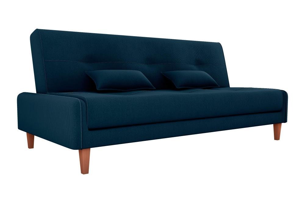 Sofá Cama Blanca 3 Lugares Sala Premium Suede Azul Matrix