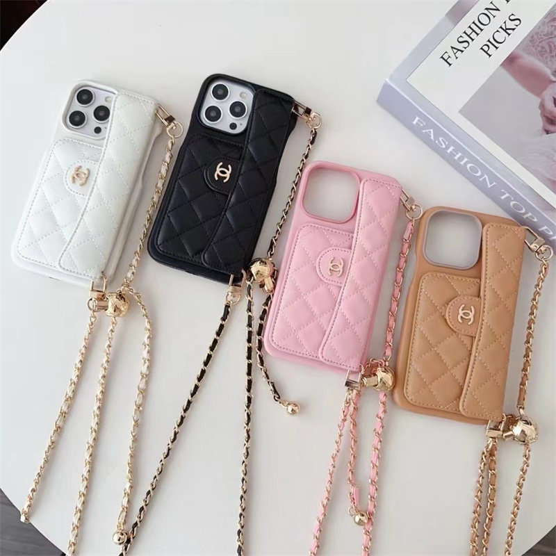 シャネル iphone17/17pro ケース ショルダー チェーン付き chanel iphone16/16plus ケース iphone15/15pro ケース カード 収納 ブランド風 アイ フォン14/13 ケース 肩掛け 斜めがけ 携帯 ケース かわいい