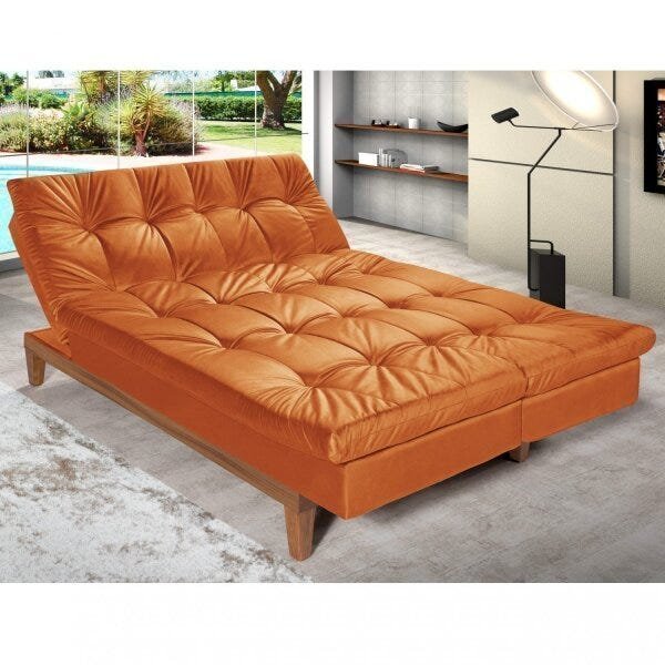 Sofá Cama 3 Lugares 5 Posições Versátil Madero