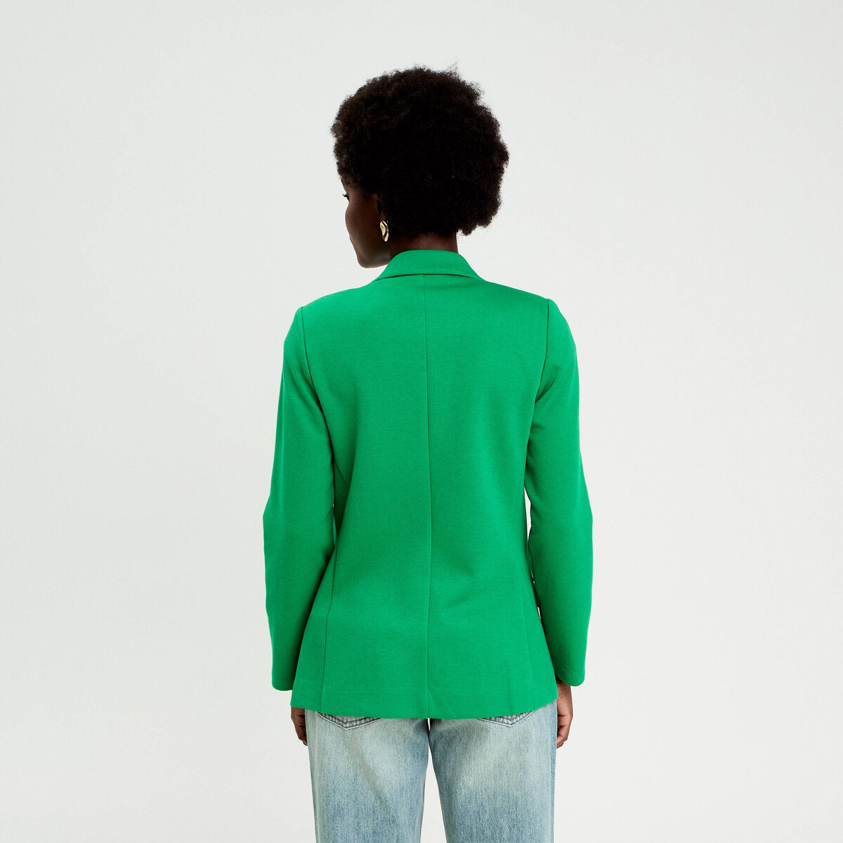 Veste blazer cintrée vert foncé femme