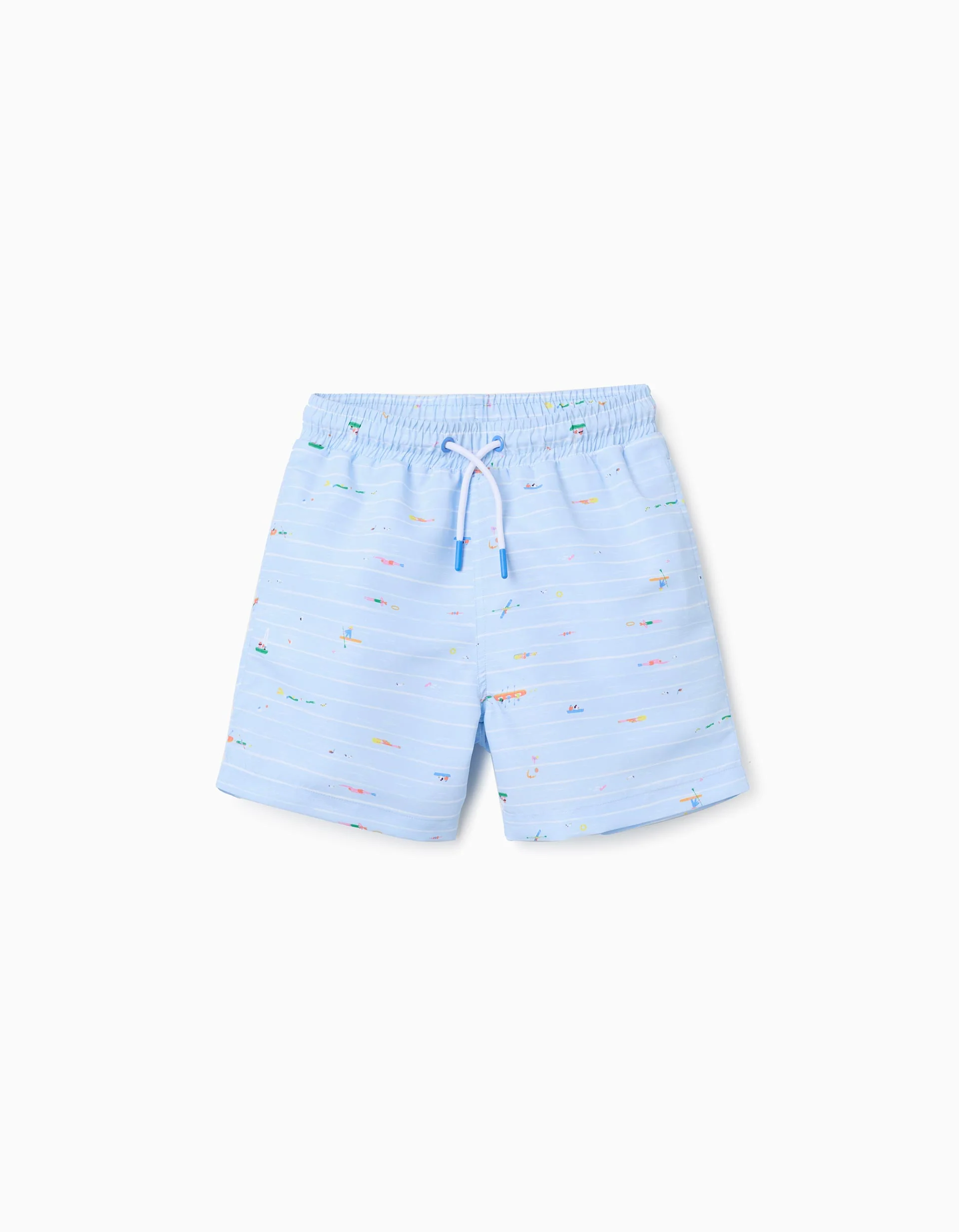 Swim shorts with print Carolina Celas x Zippy for boys, light blue