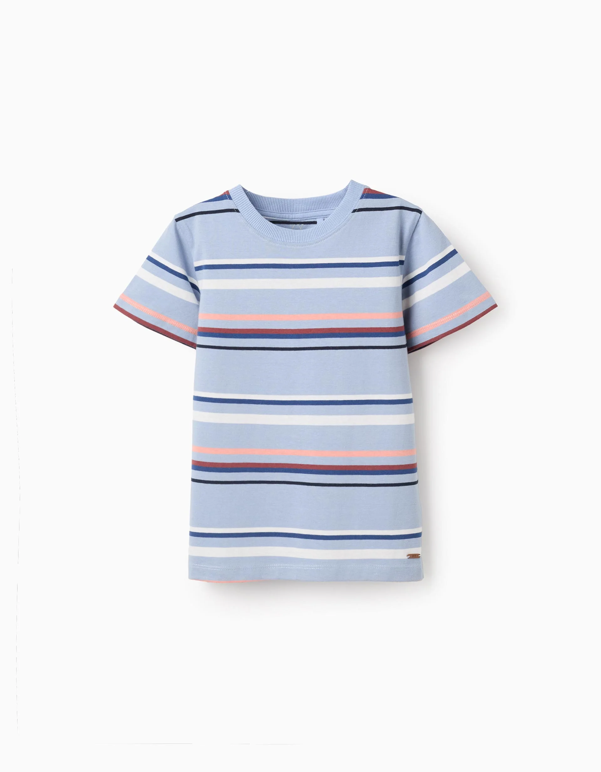 Striped cotton T-shirt for boys, multicolour