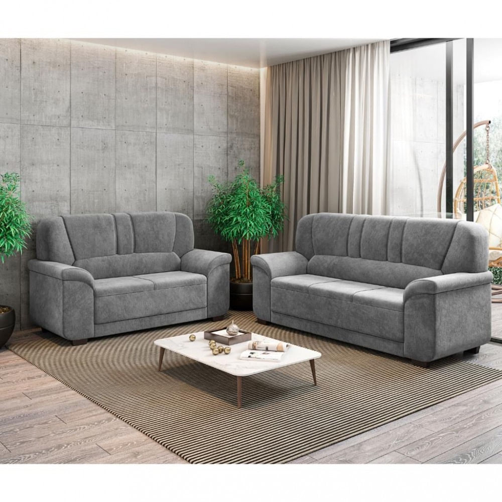 Conjunto Sofá 3 e 2 Lugares Paris Sued Flash em Promoção | Ofertas na Americanas