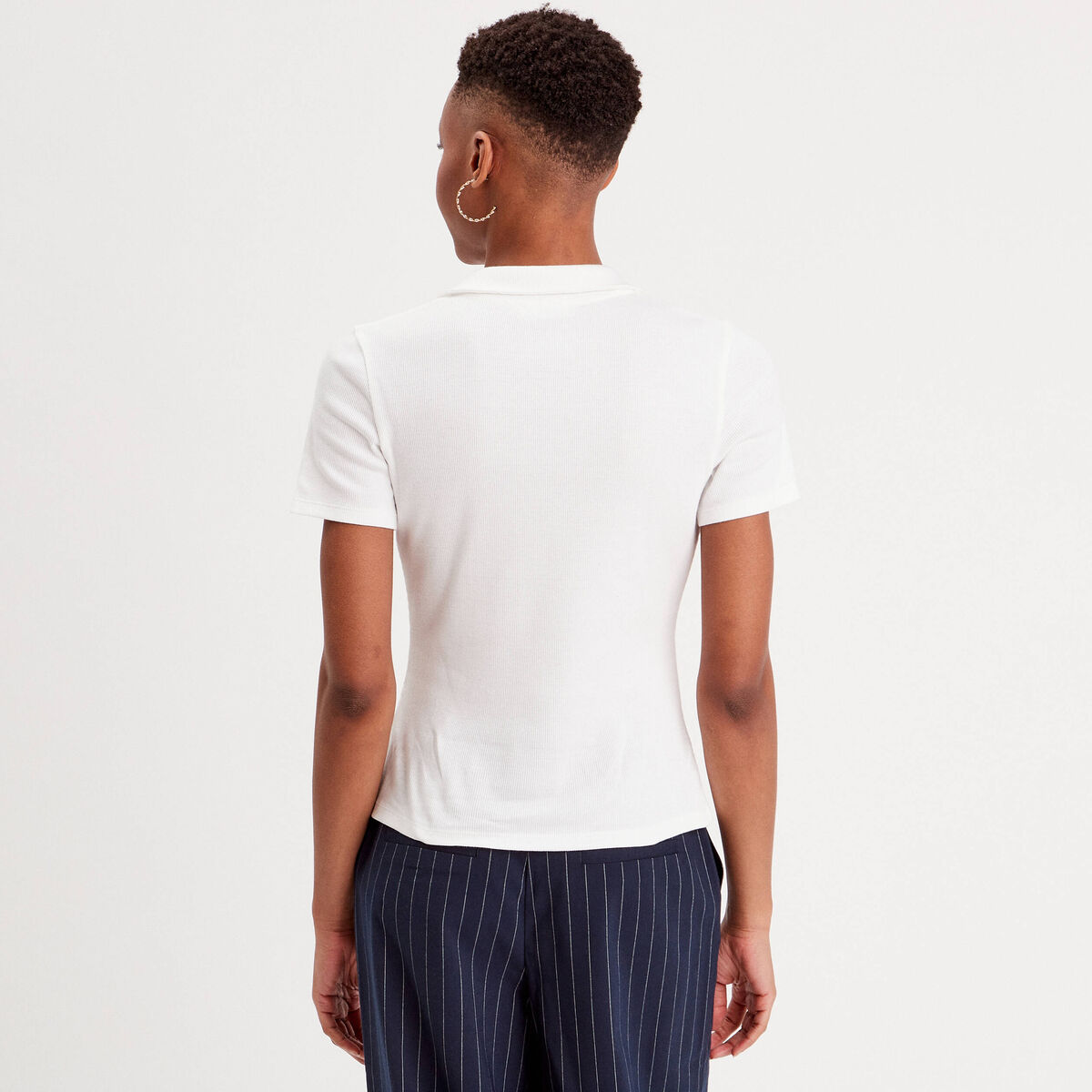 T-shirt manches courtes ecru femme