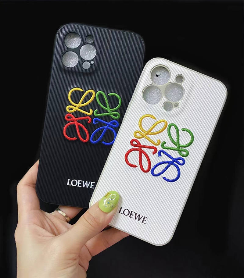 ロエベ アナグラム iphone16pro max/16プロケース カラフル loewe風 iphone15/14 ケース お 揃い オシャレ アイフォンカバー13/12 全面保護