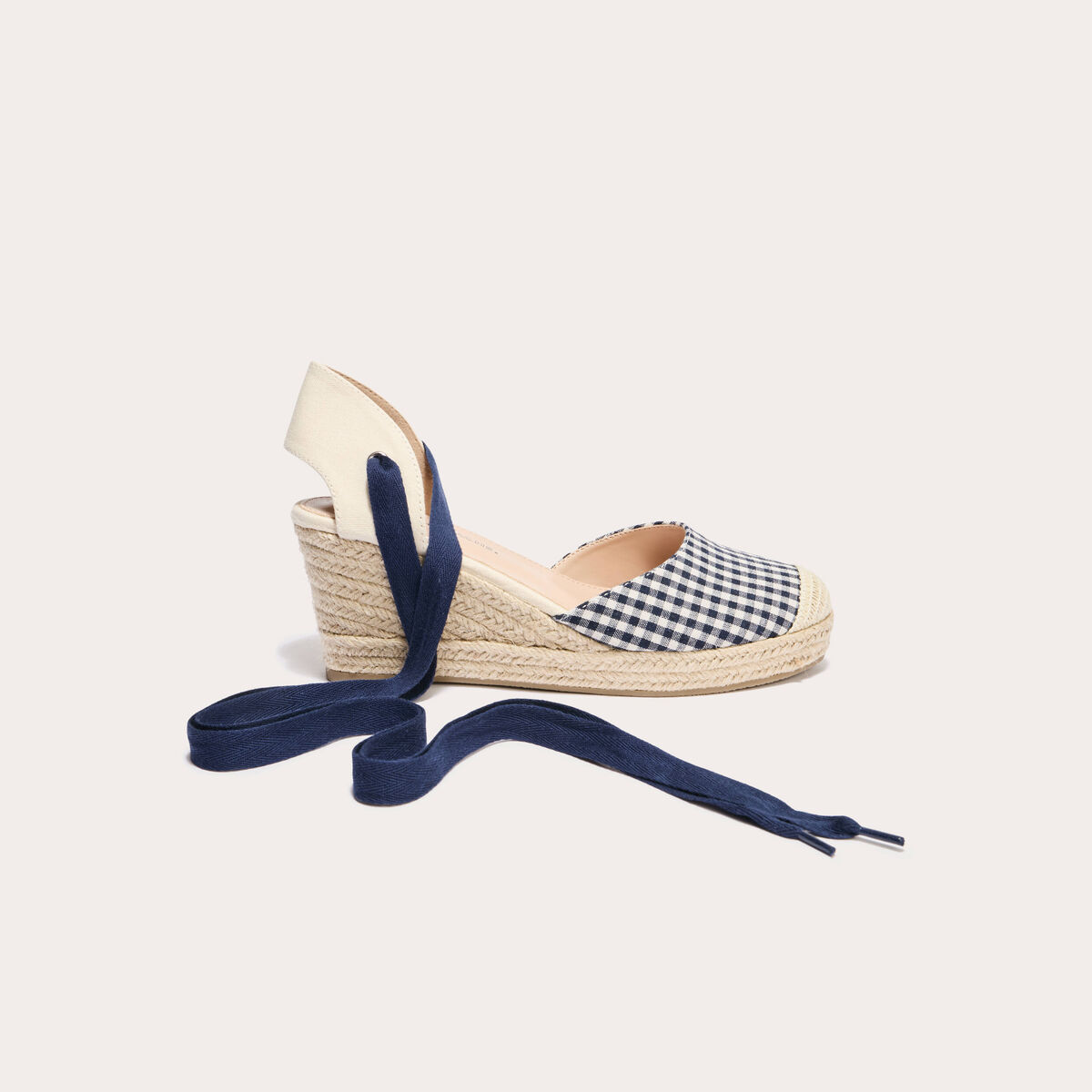 Espadrilles compensées bleu electrique femme