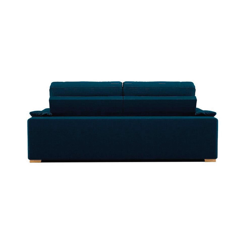 Sofá 3 Lugares Retrátil e Reclinável Lupin Linho Azul Marinho 180 cm em Promoção | Ofertas na Americanas
