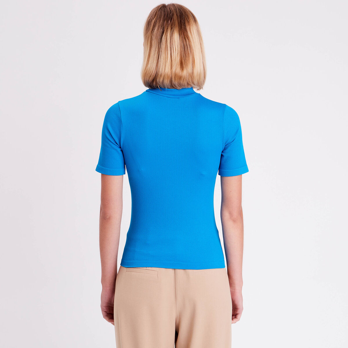 T-shirt manches courtes bleu femme