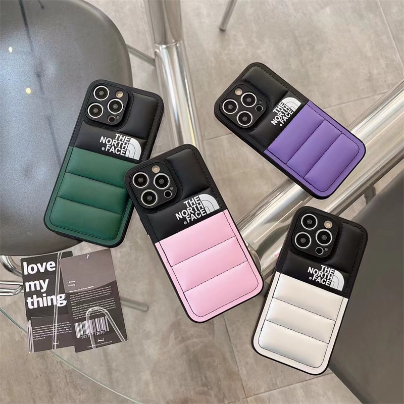 iphone17/16/15proケース ノースフェイス コピー iphone14pro max/13 レザーケース ダウンジャケット風 衝撃に強い north face アイフォンケース12/11 流行り オシャレ