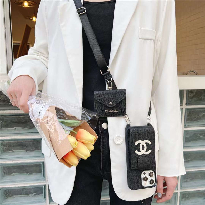 シャネル パロディ iphone17/17pro ケース ショルダー iphone16pro/15 マックス ケース カード収納 chanel iphone14/13 保護カバー ポーチ付き モバイルケース 多 機能