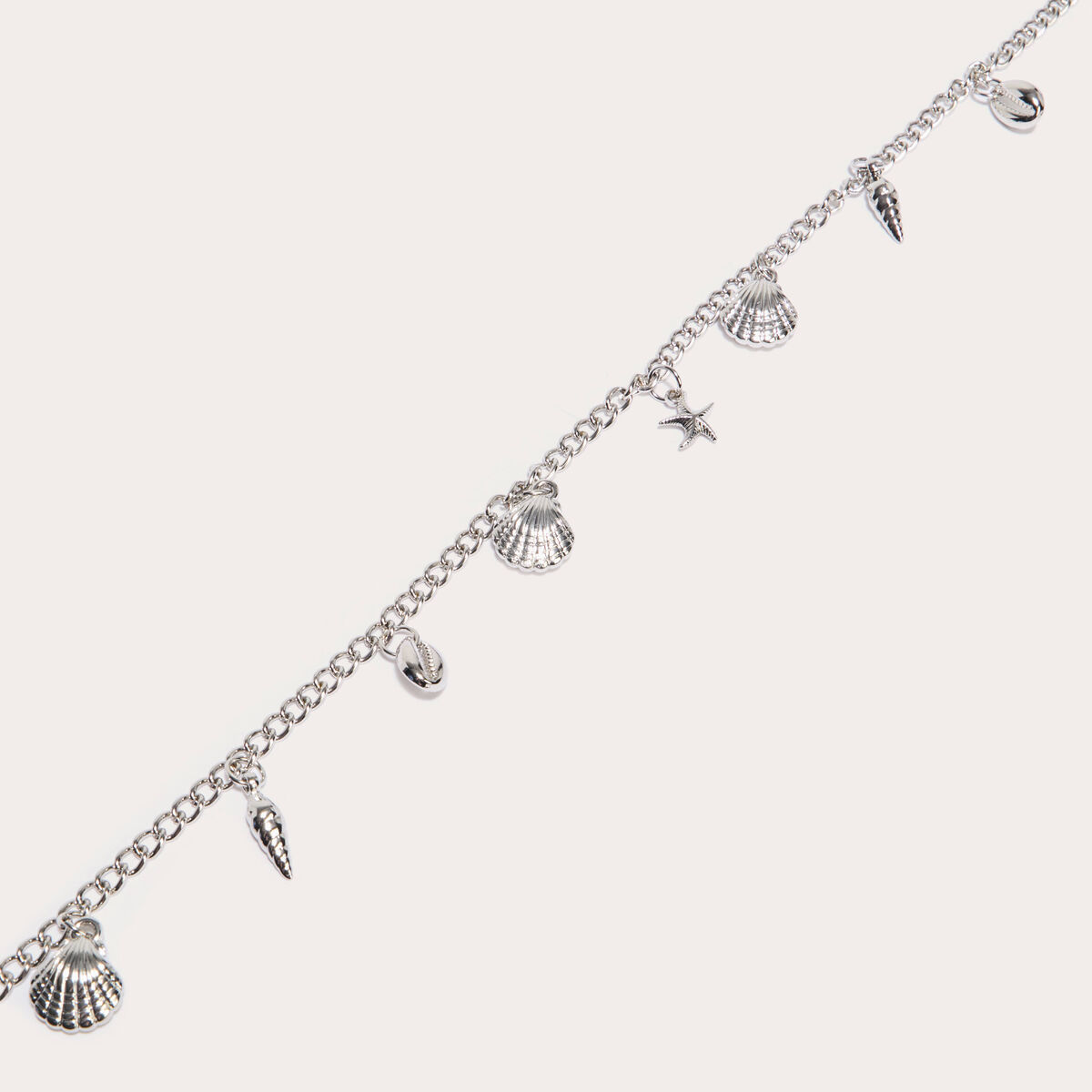 Ceinture fine avec cha?ne gris argent femme