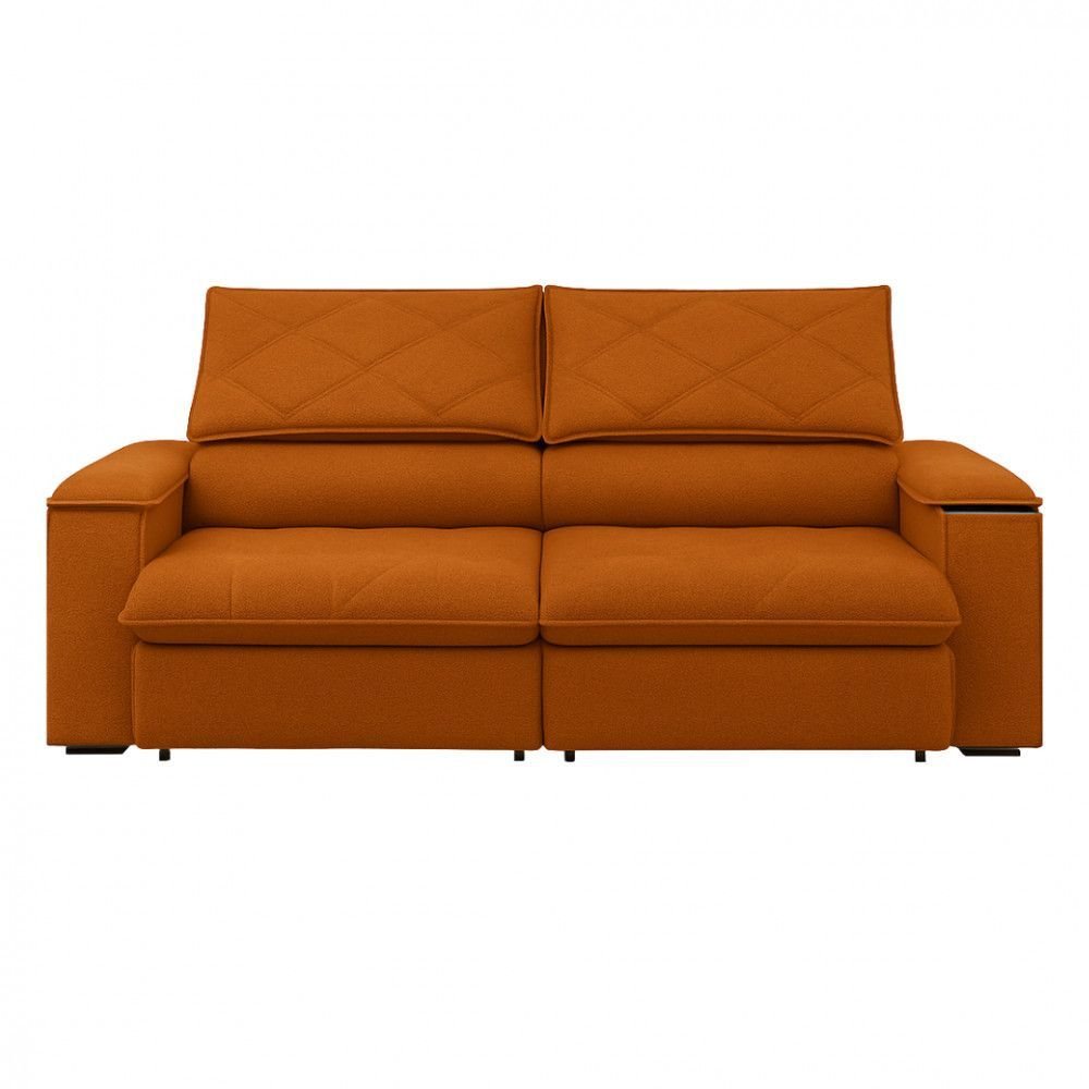 Sofá Konrad Retrátil Reclinável Mônaco 2,10 Metros Bouclê