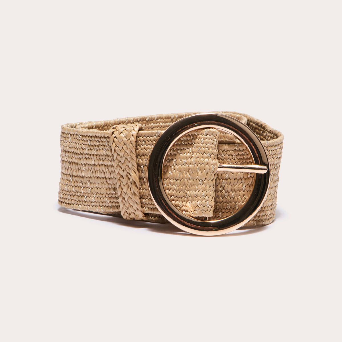 Ceinture élastiquée couleur or femme