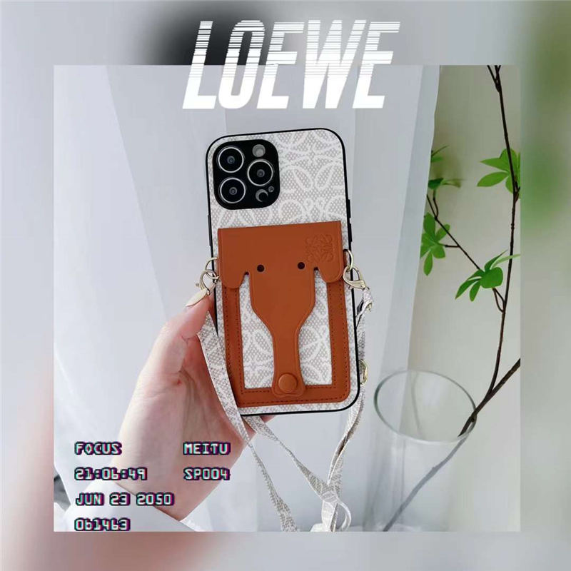 ロエベ 携帯 ケース ショルダー iphone13 ゾウ loewe iphone13pro/12promax ケース ブランド かわいい iphone12 ケース カード 収納 多 機能 スマホケース