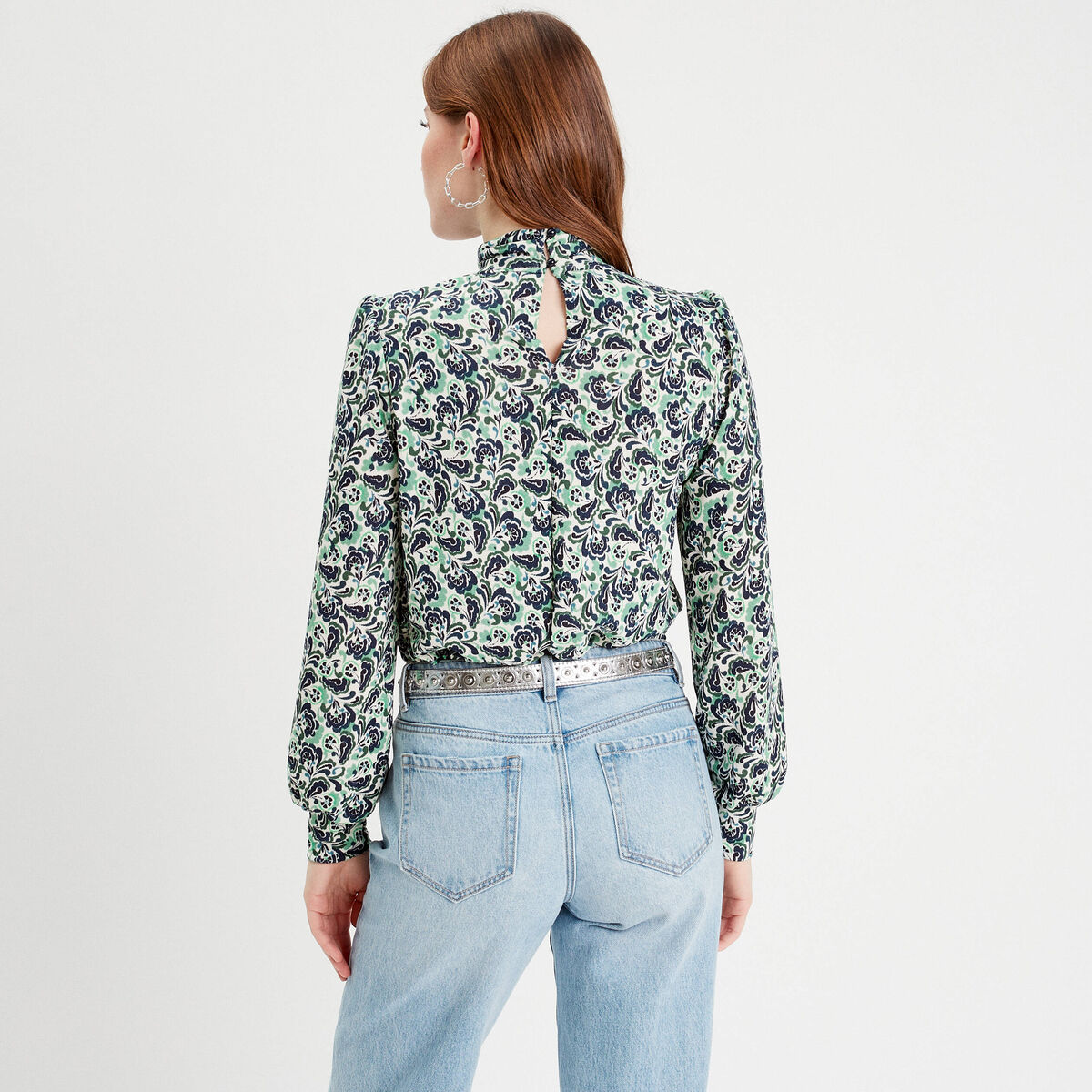 T-shirt manches longues vert femme