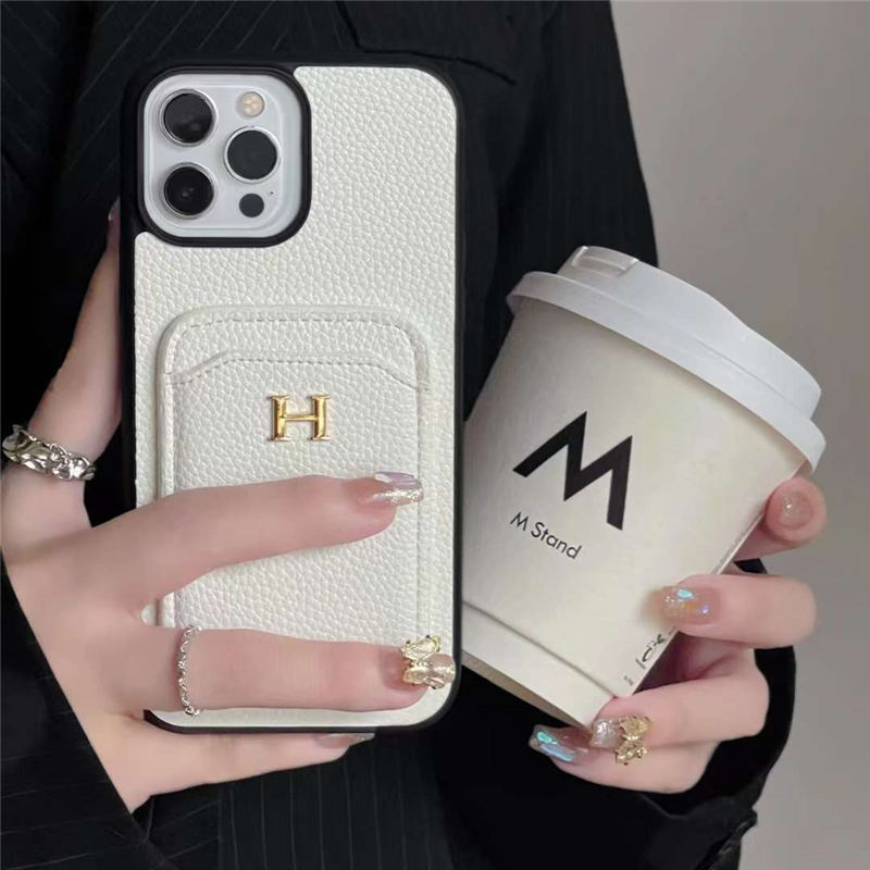 エルメス iphone17/17pro ケース レザー 高級 hermes iphone16/16promax/15/14 スマホケース カード 入れる iphone ケース ペア 大人 ビジネス