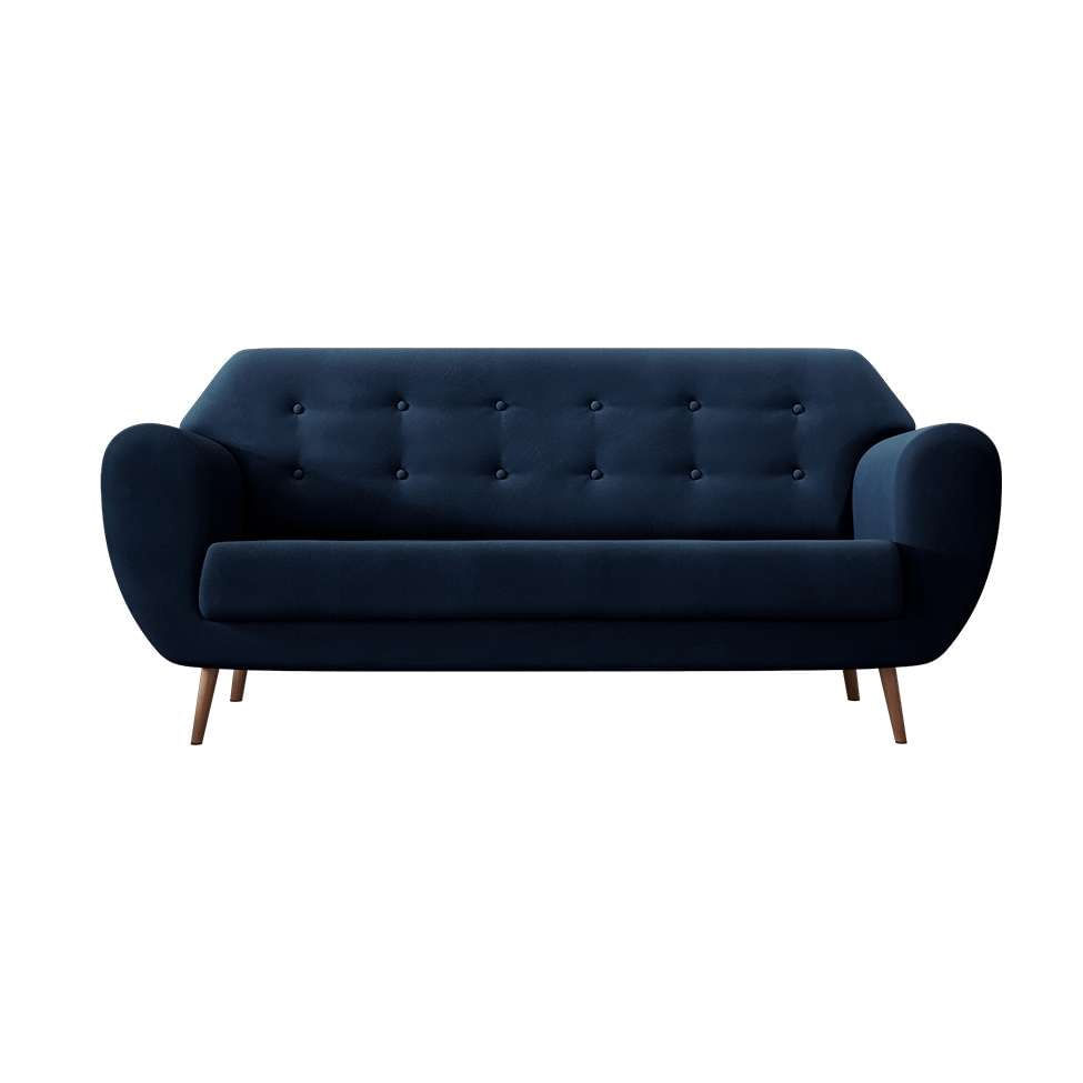 Sofá 3 Lugares Beegees Veludo Azul Marinho em Promoção | Ofertas na Americanas