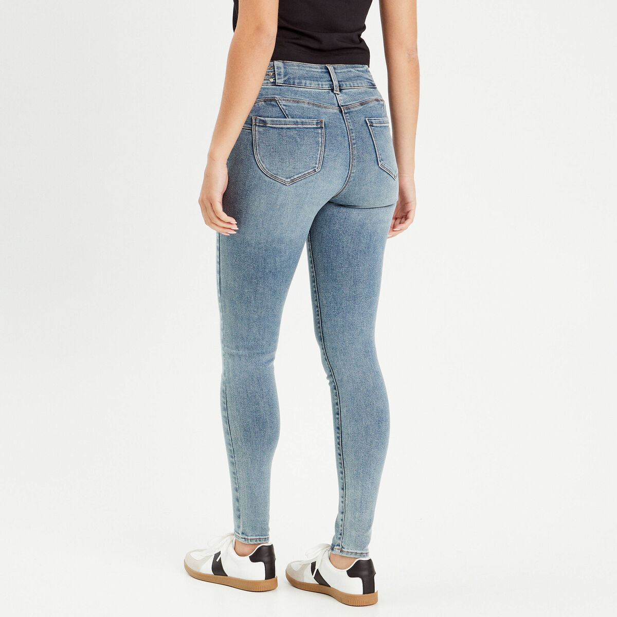 Jeans skinny push-up denim double stone femme