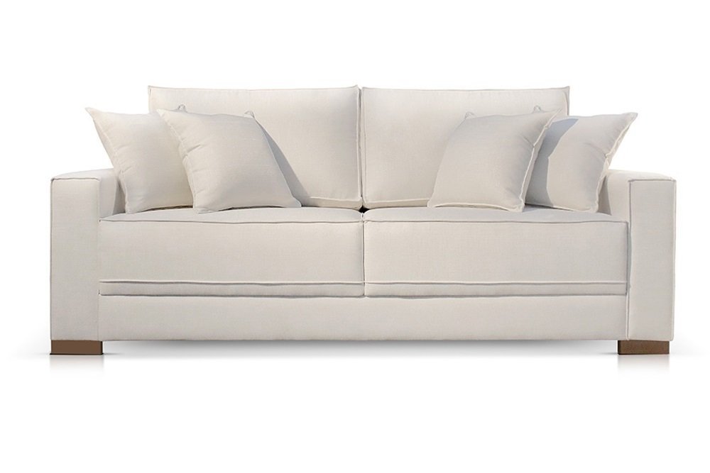 Sofá 2 Lugares Linho Off White Helô 1,80m