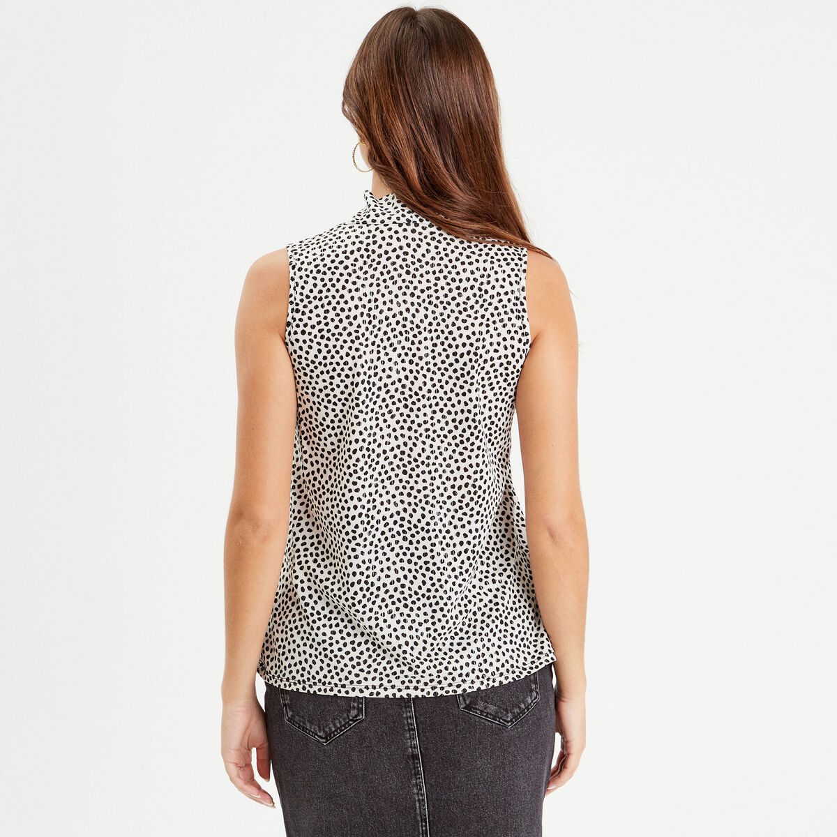 Blouse sans manches blanc femme