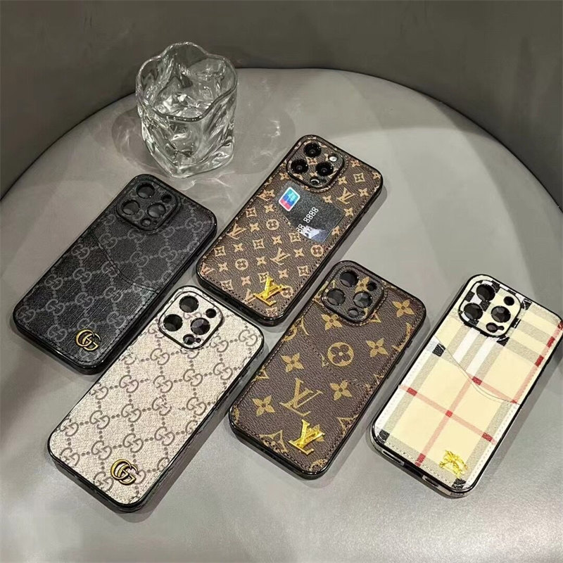 iphone17pro ケース ハイブランド アイフォン17 ケース ヴィトン gucci スマホケース iphone16/16pro iphone15/14/13 ケース 背面 収納 ブランド スマホケース バーバリー 安い
