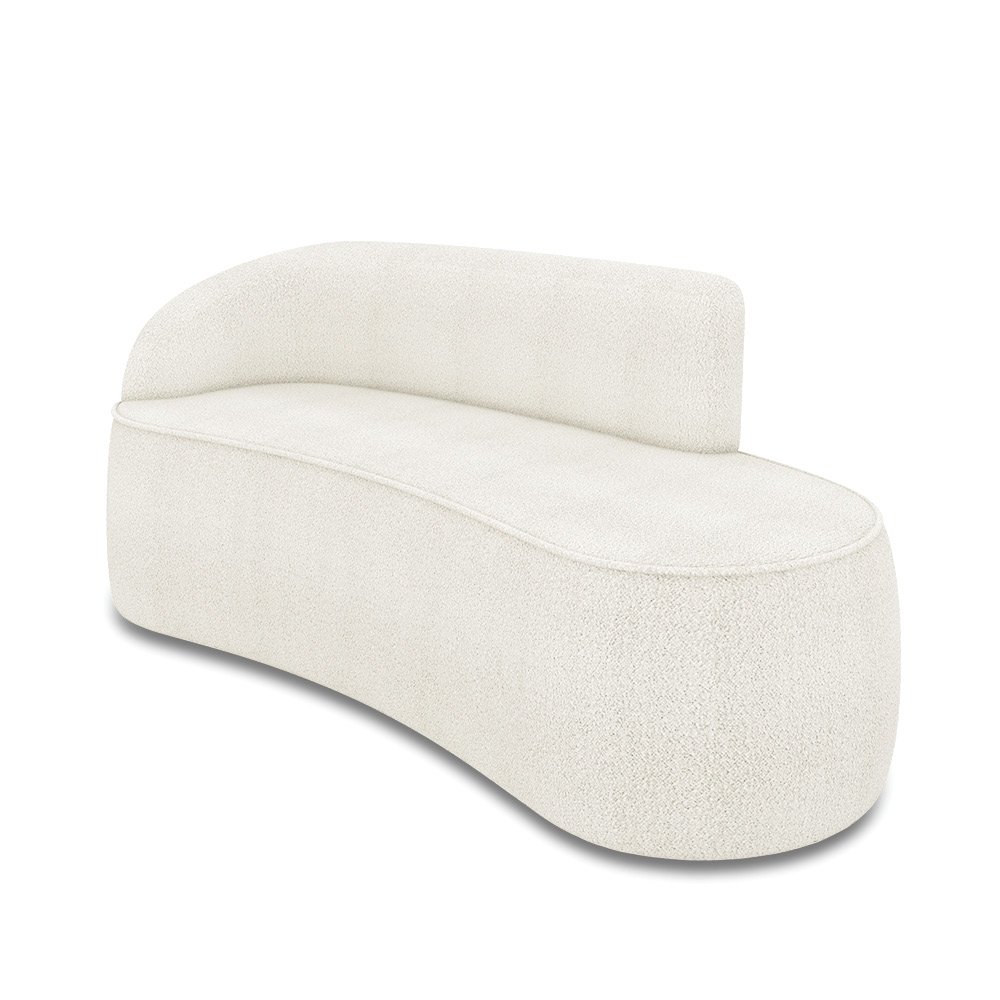 Sofá 2 Lugares Orgânico 140 Cm Morgan Bouclê D03 - D'rossi