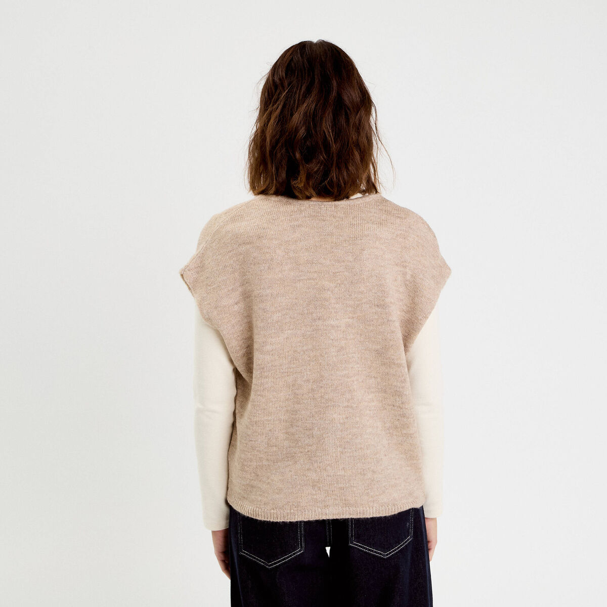 Gilet sans manches sable femme