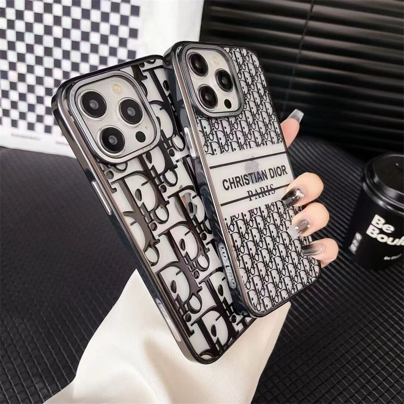ディオール iphone16/15/15プロ ケース dior オブリーク 携帯ケース 14/14pro クリア iphoneケース ブランド かわいい iphoneケース メタリック 透明 iphone13ケース 流行 芸能人