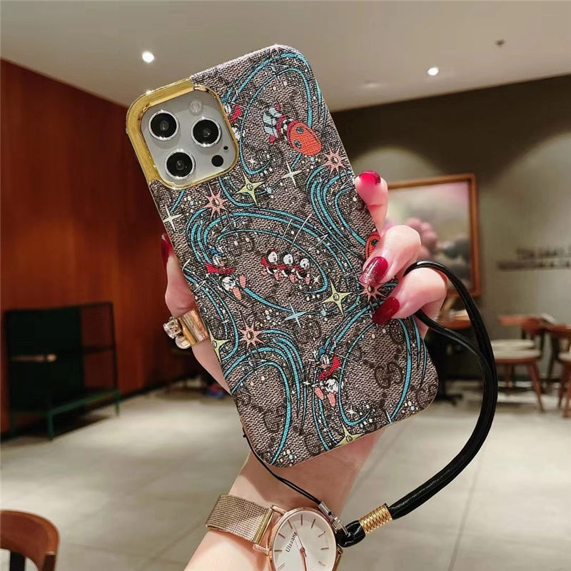 iphone16/16proケース gucci ドナルド iphone15/14pro max/13ケース メッキ ストラップ アイフォン12pro/11pro マックス カバー ペア ディズニー iphonexs/xr スマホカバー キャラクター おもしろ