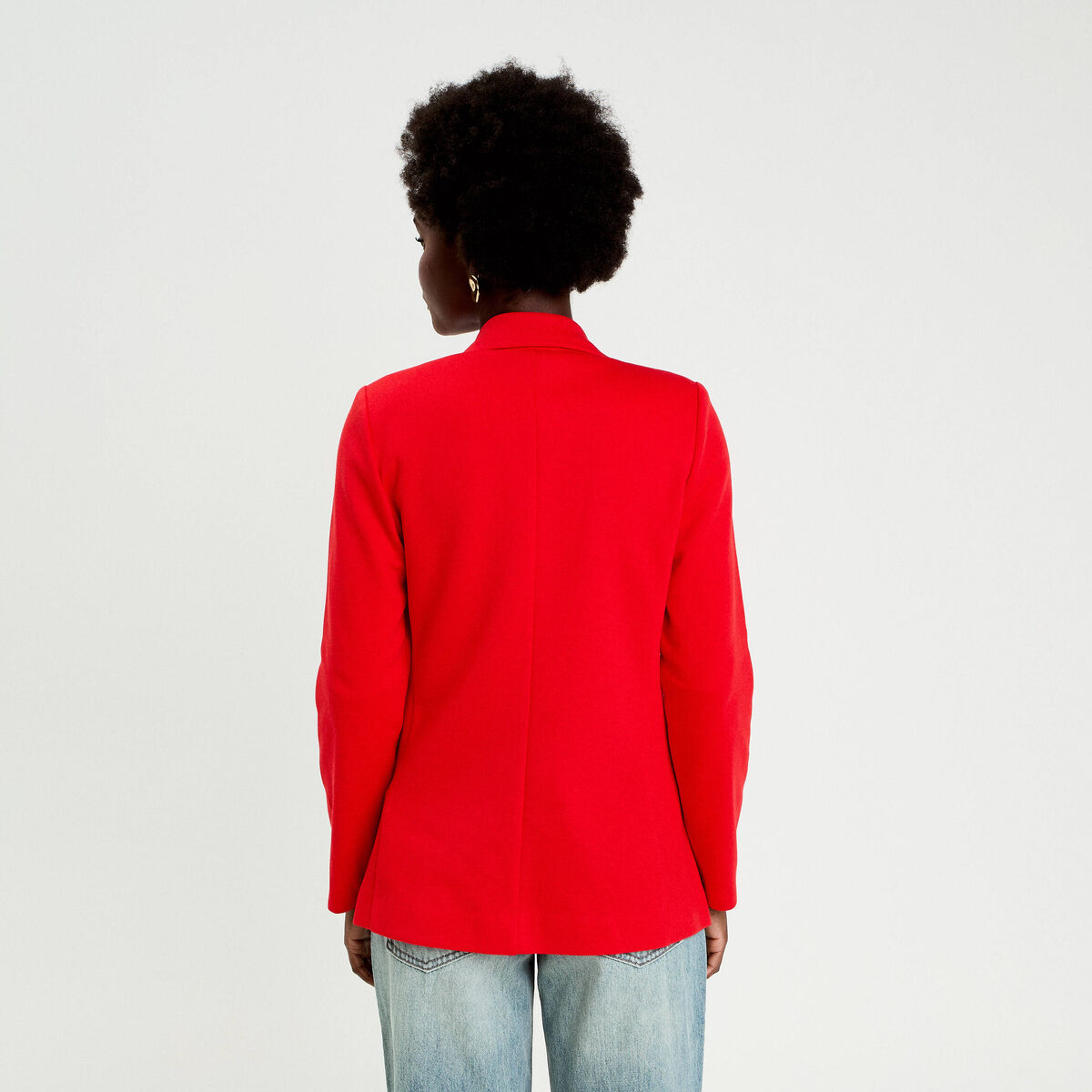 Veste blazer cintrée rouge femme
