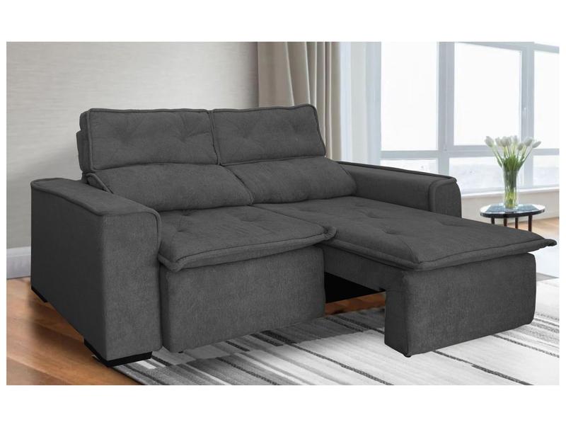 Sofá 3 Lugares Retrátil Reclinável Suede Califórnia JW Estofados