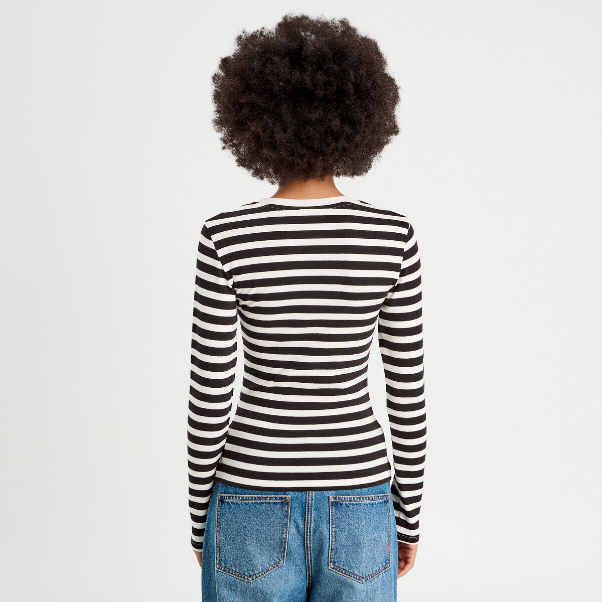 T-shirt manches longues blanc femme