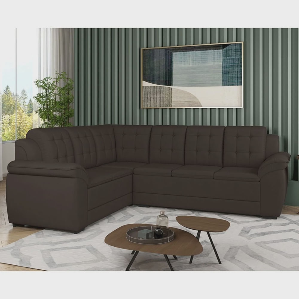 Sofá de Canto para Sala de Estar 05 Lugares Londres em Promoção | Ofertas na Americanas