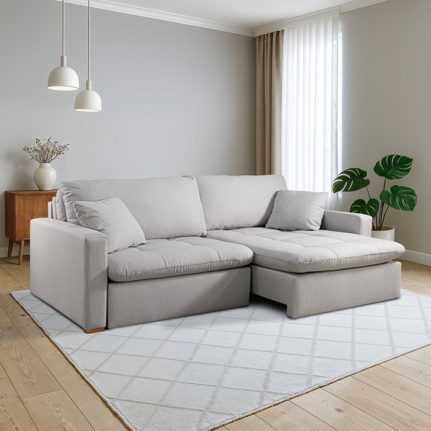 Sofá Retrátil e Reclinável 240cm com Almofadas Decorativas Liv Espresso Móveis