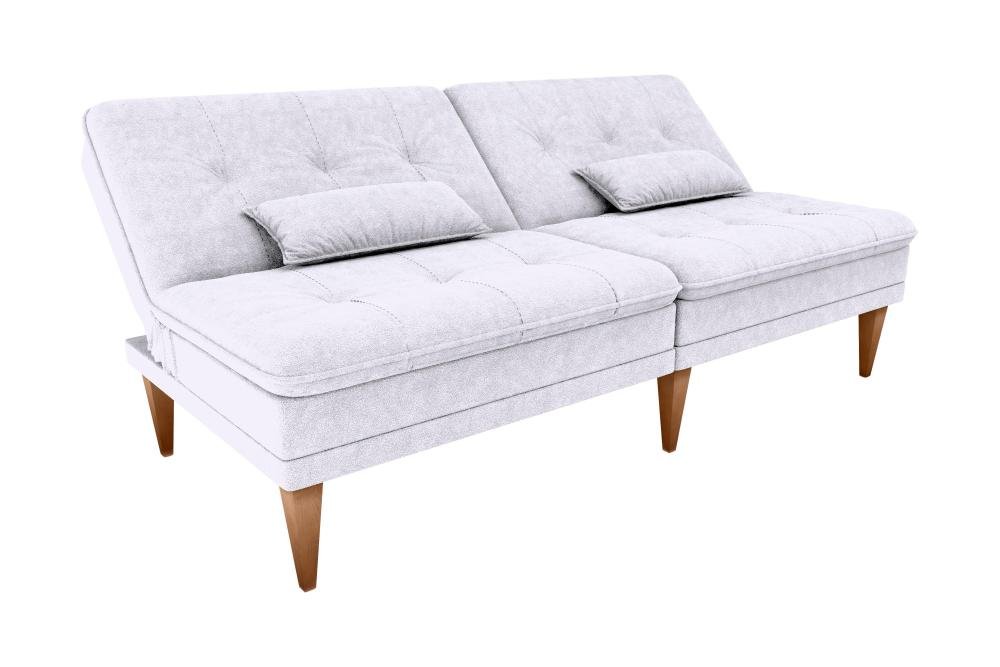 Sofá Cama na Caixa 3 Lugares 190cm e Almofadas Taylor Matrix Bege