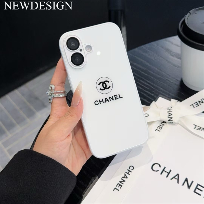 chanel アイ フォン ケース ガラス シャネル 携帯 ケース iphone17/17pro ケース ハイ ブランド iphone16/16pro ケース 人気 ブランド 女子 iphone15/14/13 ケース かわいい