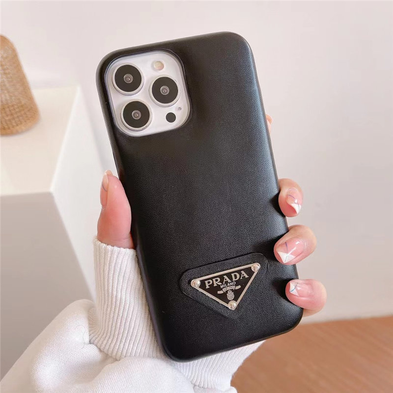 prada iphone16/15/15pro maxケース 革 ブランド iphone14/14pro ケース 大人 シンプル プラダ風 iphone13/11pro ケース 黒 ピンク 黄色 アイフォンx/xs max 携帯ケース 衝撃 に 強い おしゃれ