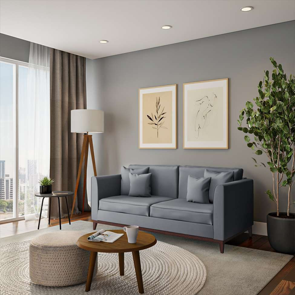 Sofá 2 Lugares Turquia Base de Madeira Linho Cotton Cinza em Promoção | Ofertas na Americanas