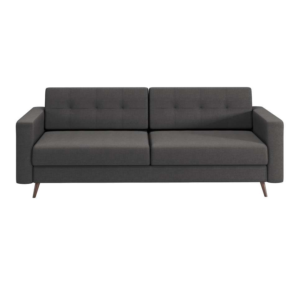 Sofá 3 Lugares Pé Palito Living Linho Cotton Grafite 180 cm em Promoção | Ofertas na Americanas