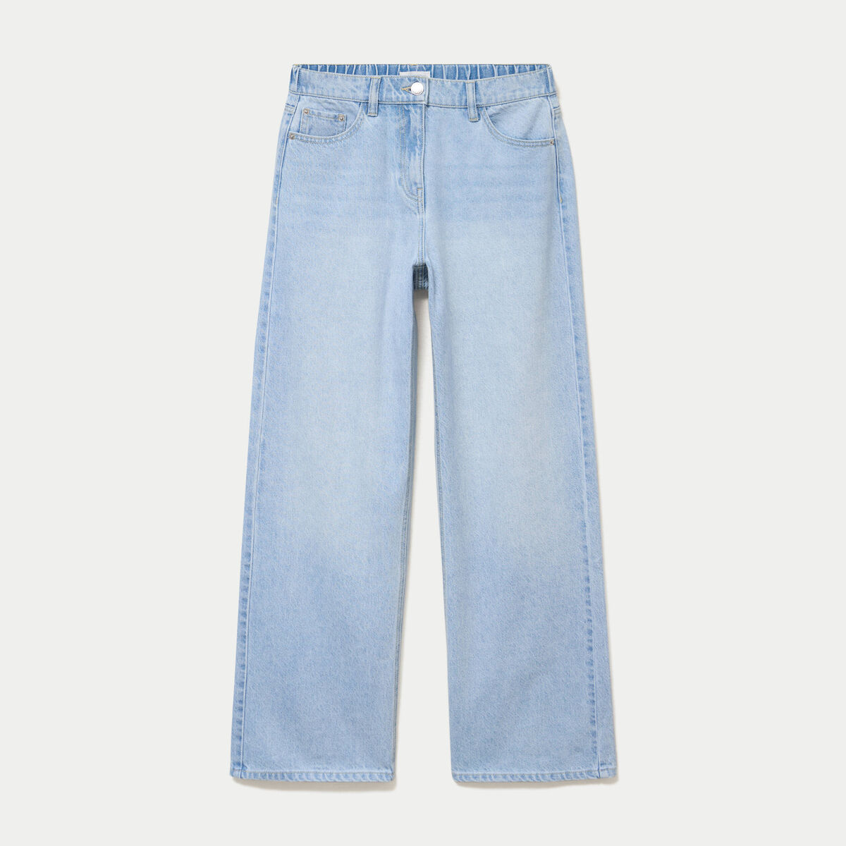 Jean wide leg taille standard denim triple stone femme