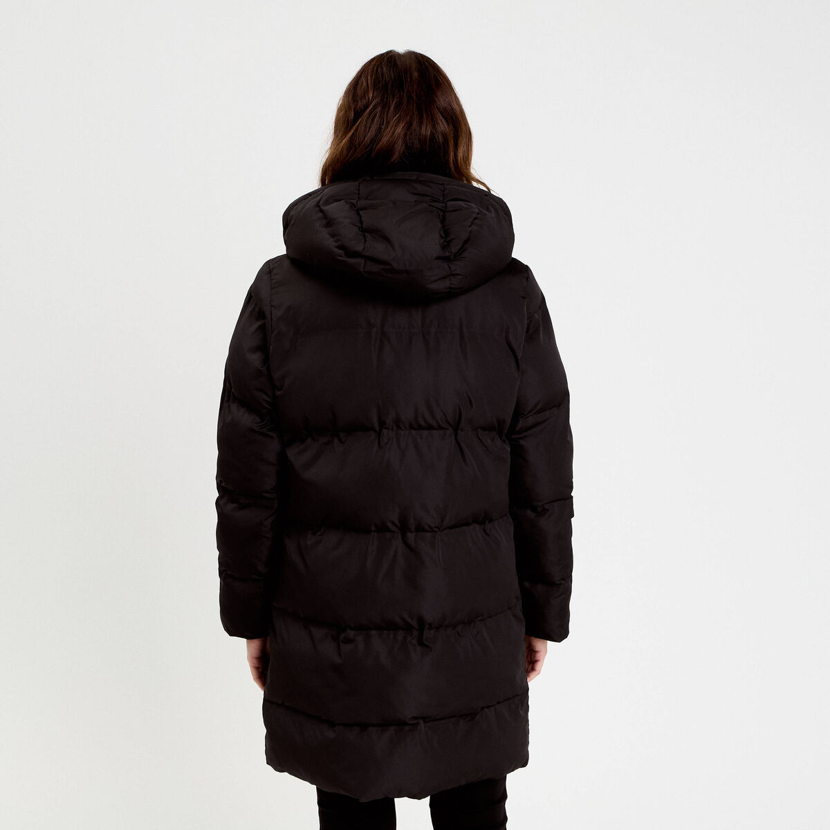 Doudoune avec capuche noir femme