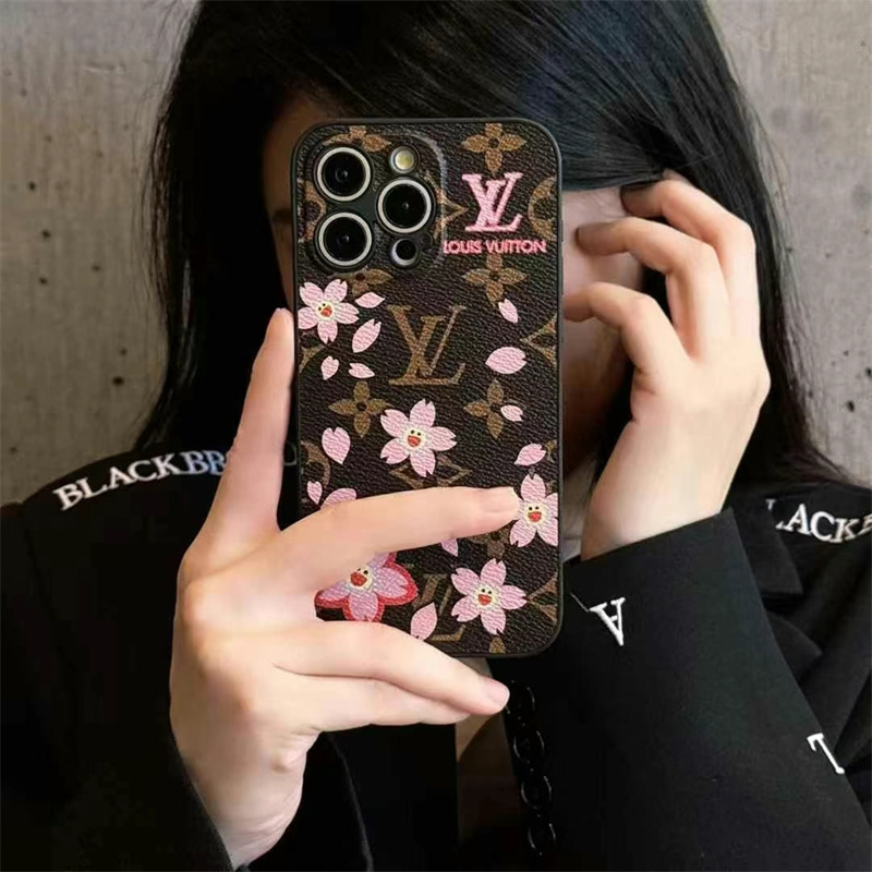 ルイ ヴィトン スマホケース ブランド iphone16/16promaxケース ハイ ブランド vuitton 携帯カバー 桜 iphone15/14pro ケース ブランド 可愛い iphone ケース