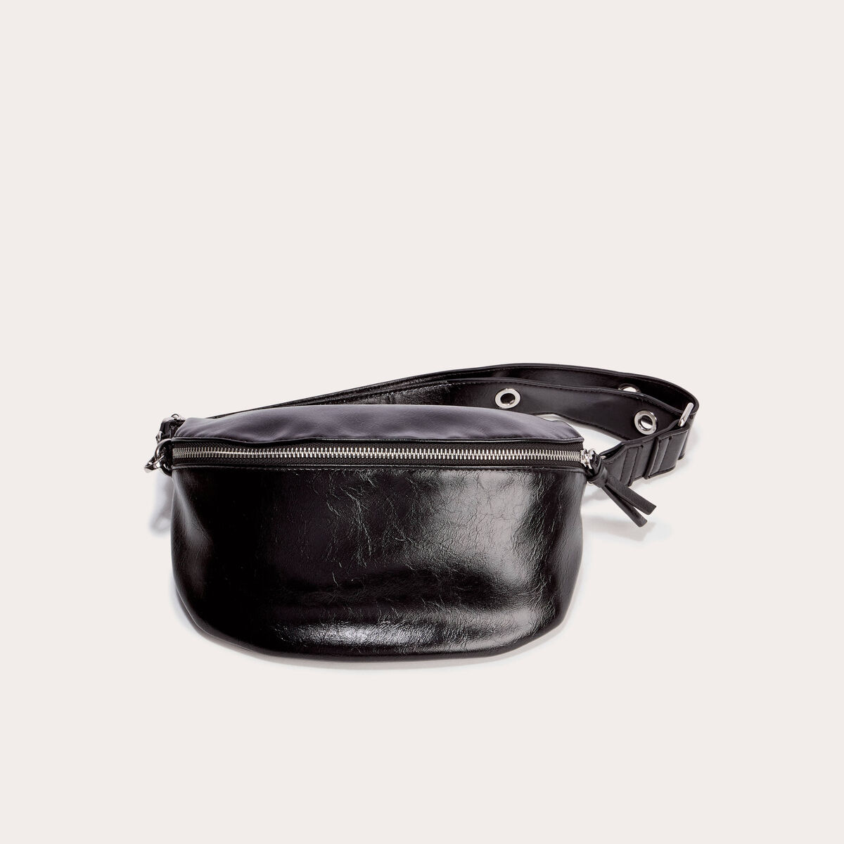 Sac banane similicuir noir femme